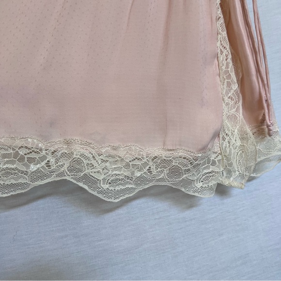 Intimately Free People Blush Pink Mini Light Polka Dot Slip with Lace Trim - Picture 3 of 12